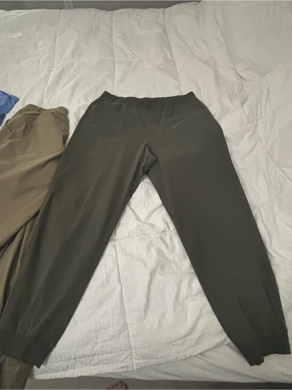 Men’s Uniqlo Olive Green and Khaki Joggers XL but can fit XXL waist 36-39.